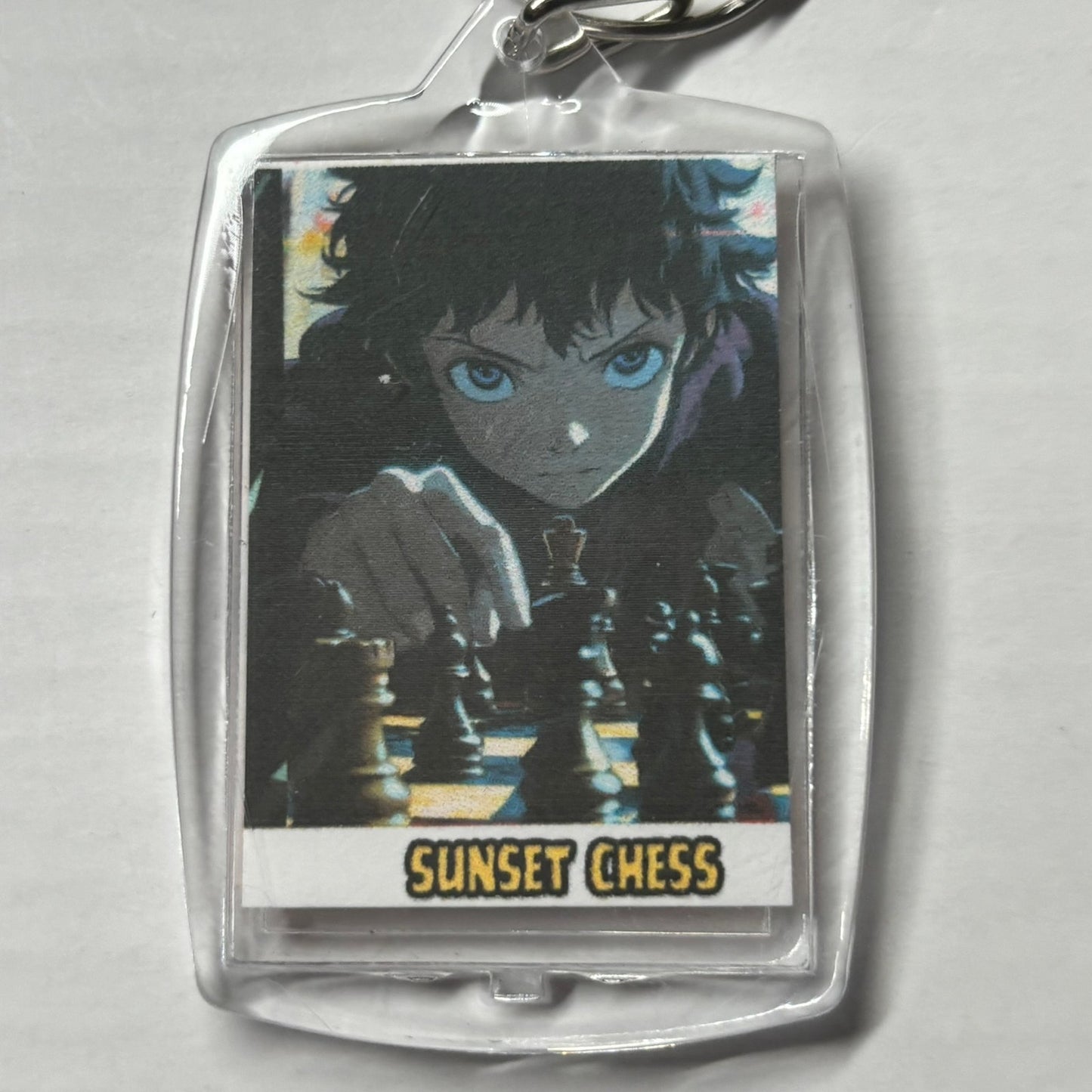Serious Anime - Chess  Photo Keychain