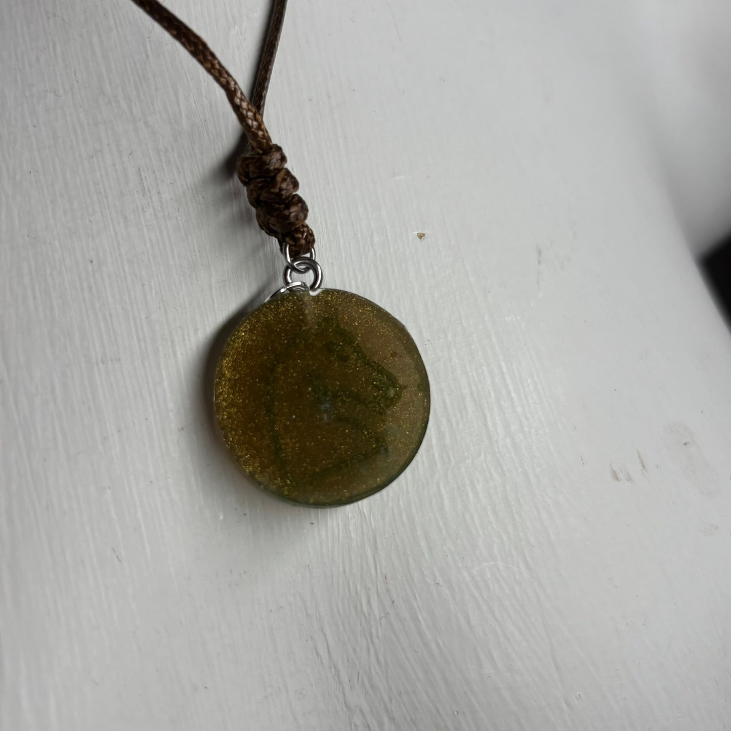 Brown Vintage Knight - Handmade Resin Chess Necklace