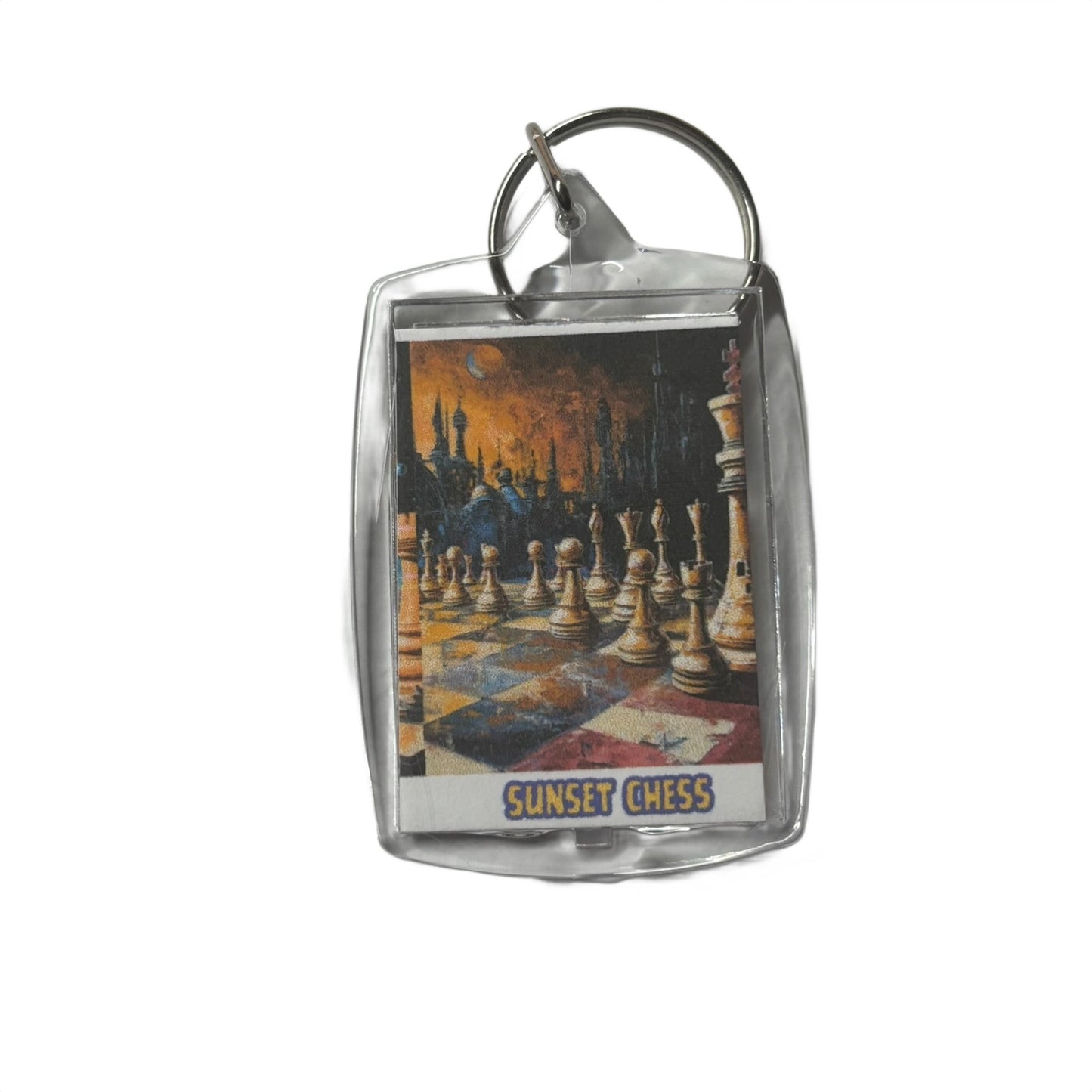Dark City - Chess  Photo Keychain