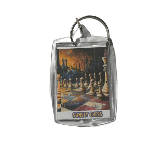 Dark City - Chess  Photo Keychain