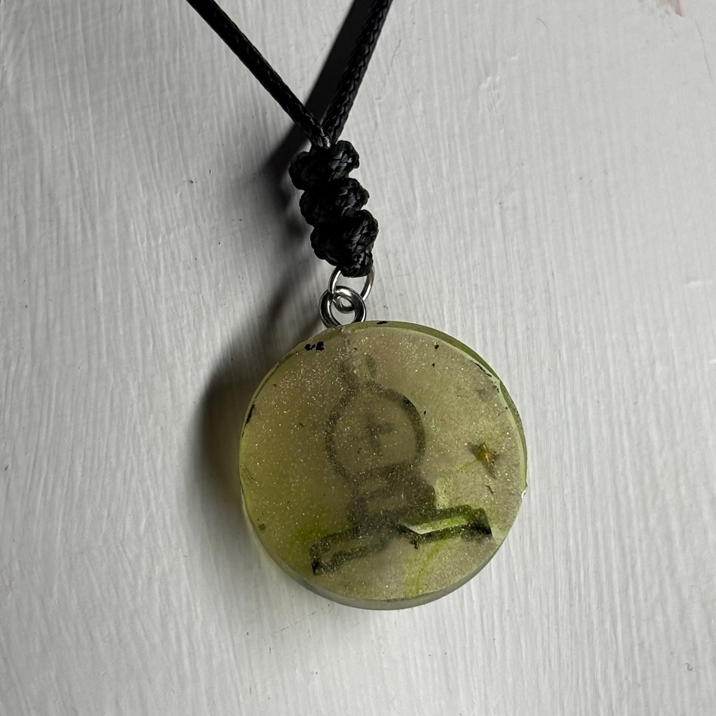 Yellow Bishop - Handmade Resin Chess Necklace