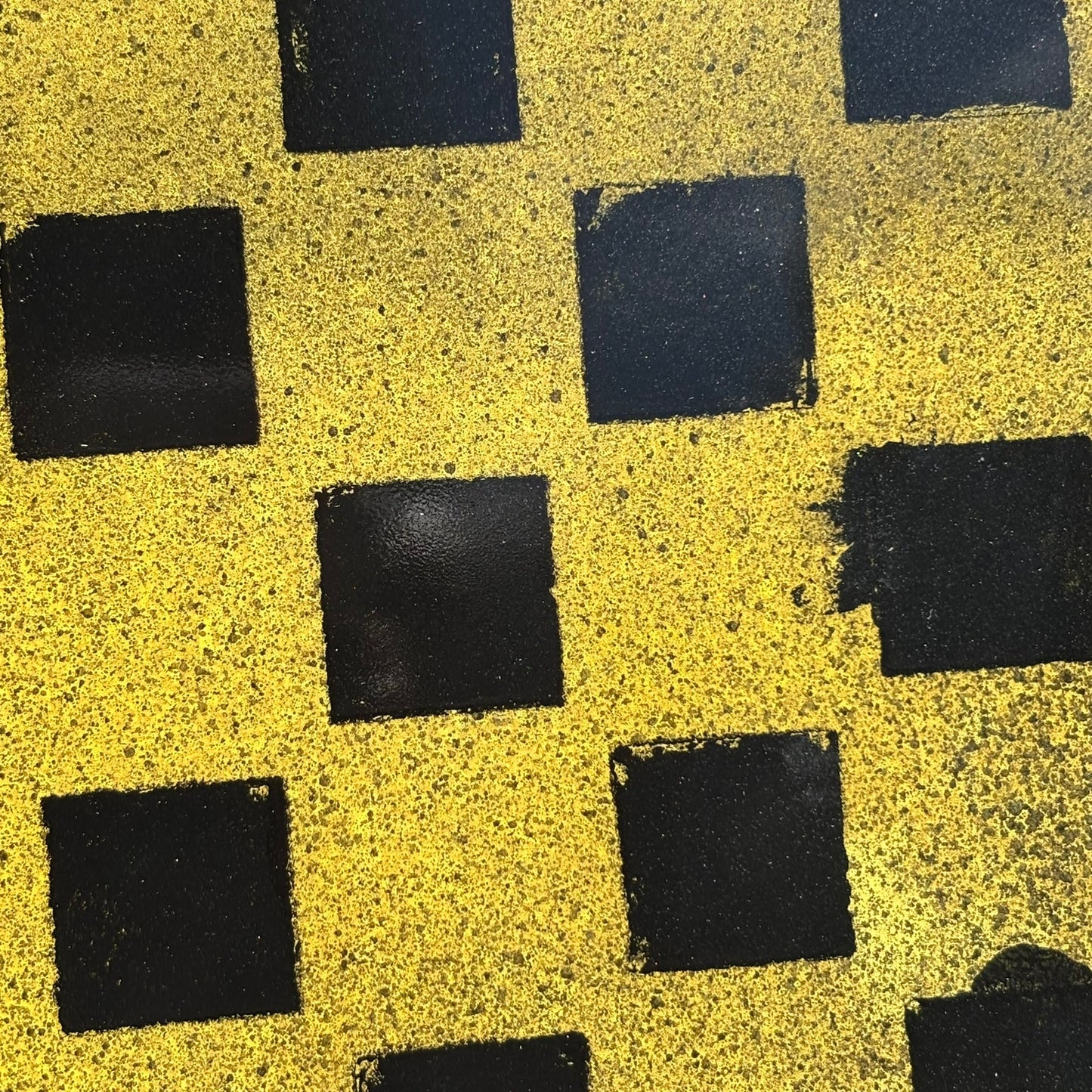 Battered Yellow - Resin Coated Chess Board