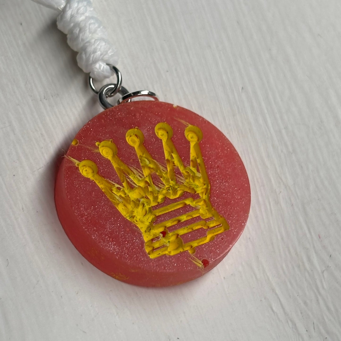 Red Queen - Handmade Resin Chess Necklace