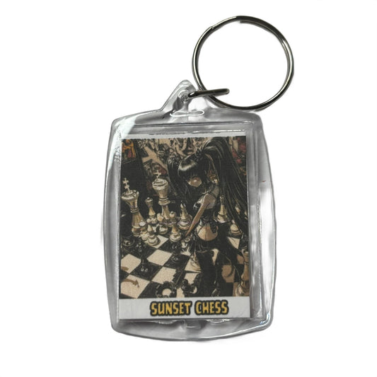Goth Girl - Chess  Photo Keychain