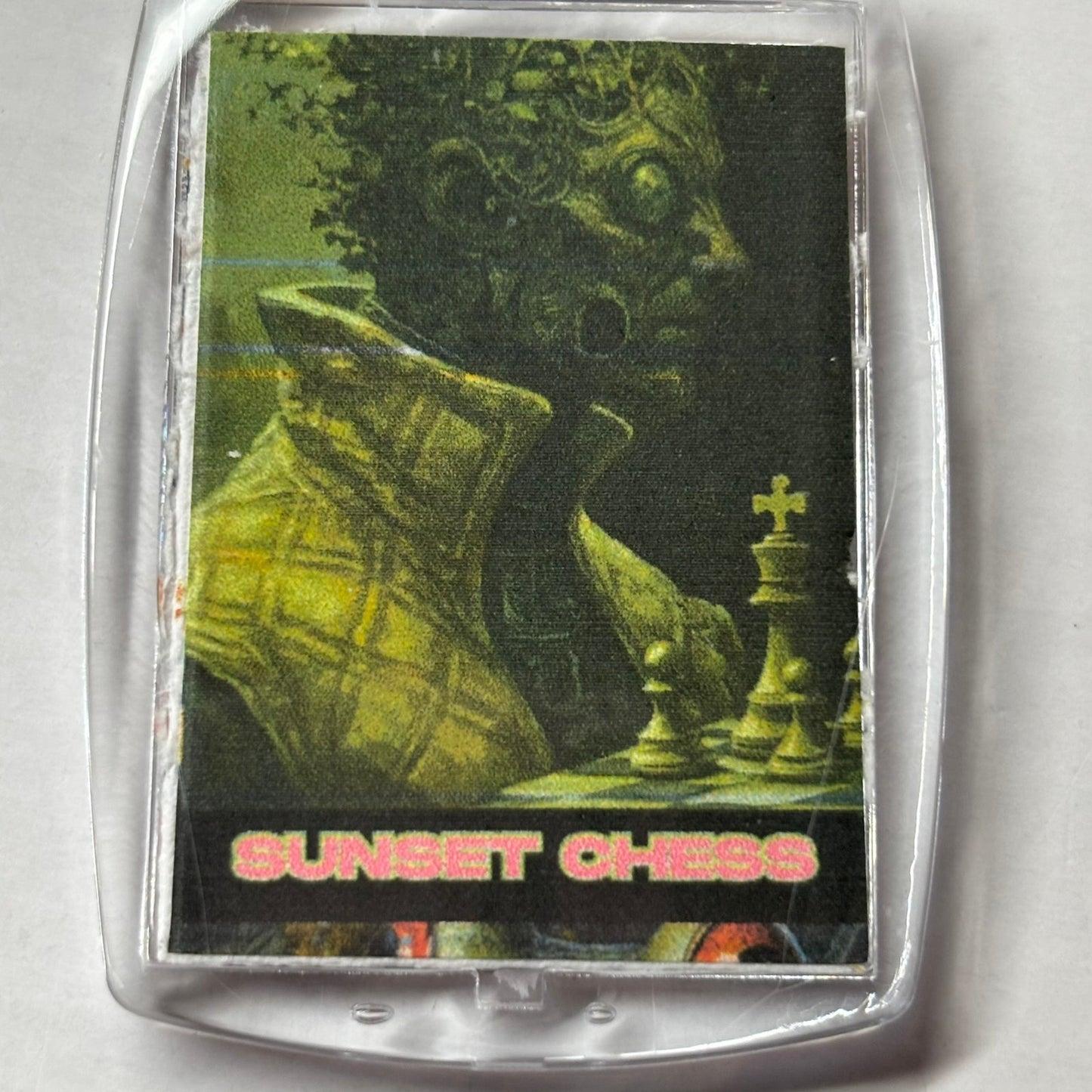 Green Matrix - Chess  Photo Keychain
