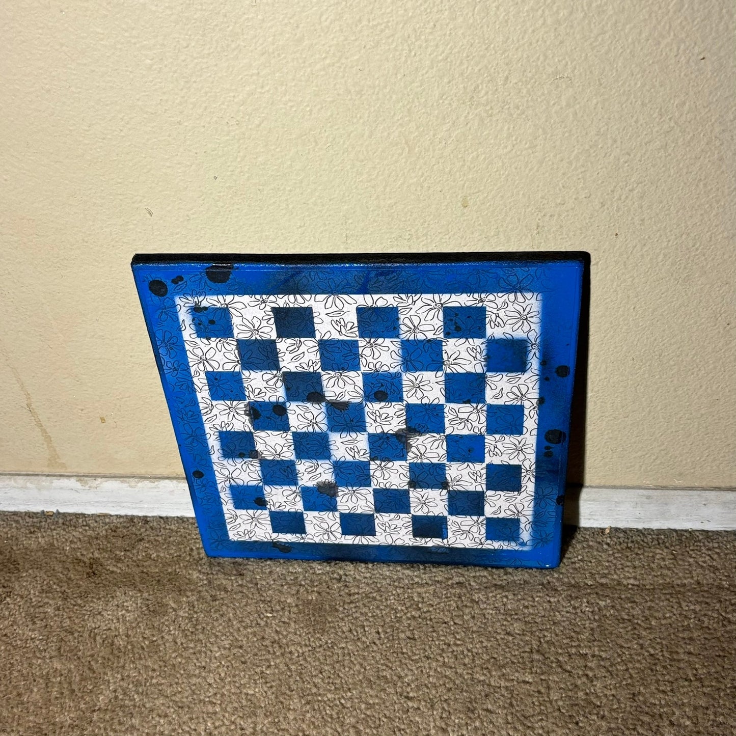 Blue & White - Scrapbook Chess Board