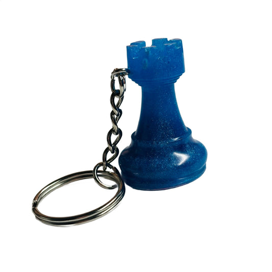 Blue Rook - Handmade Resin Keychain