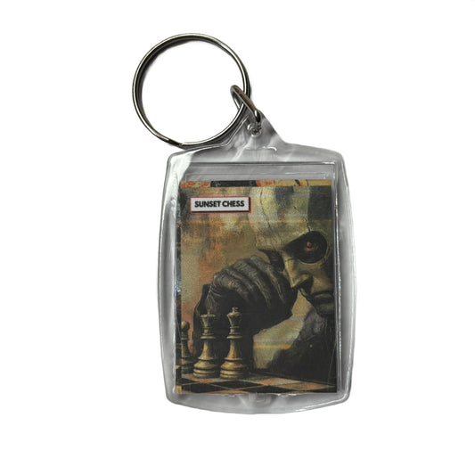 Robot Thinking - Chess  Photo Keychain