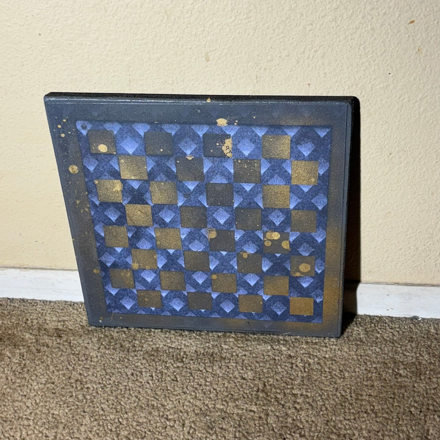 Golden Dark Blue - Scrapbook Chess Board