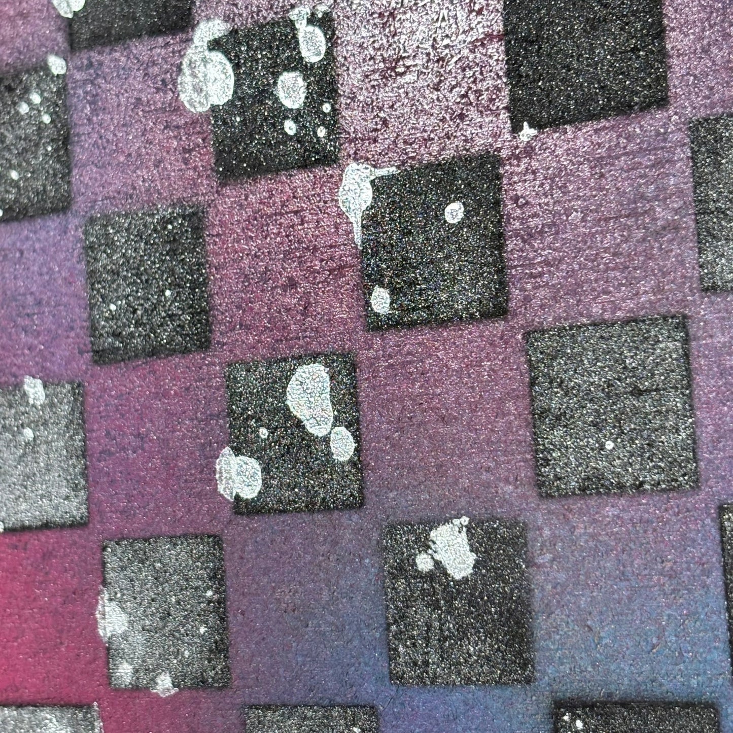 Space Purple  - Painted Chess Board