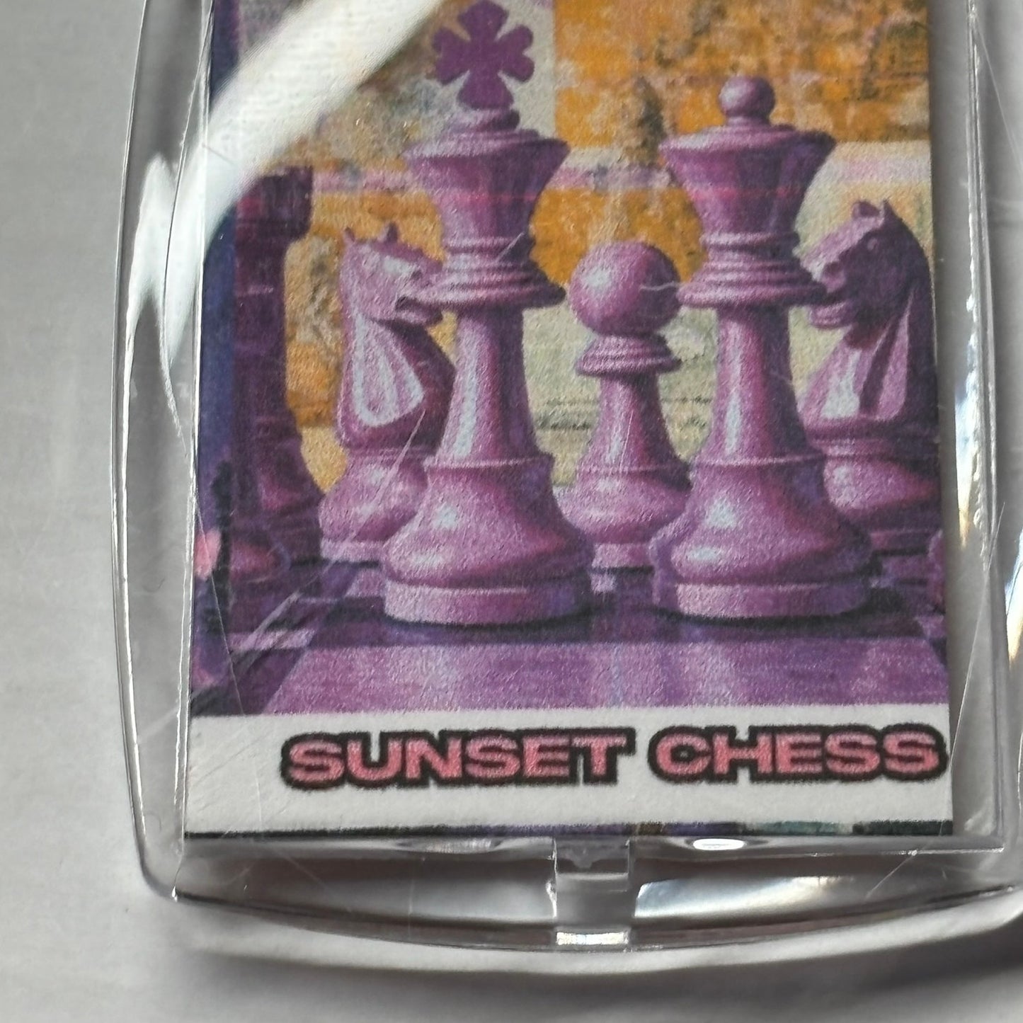 Smooth Purple - Chess  Photo Keychain