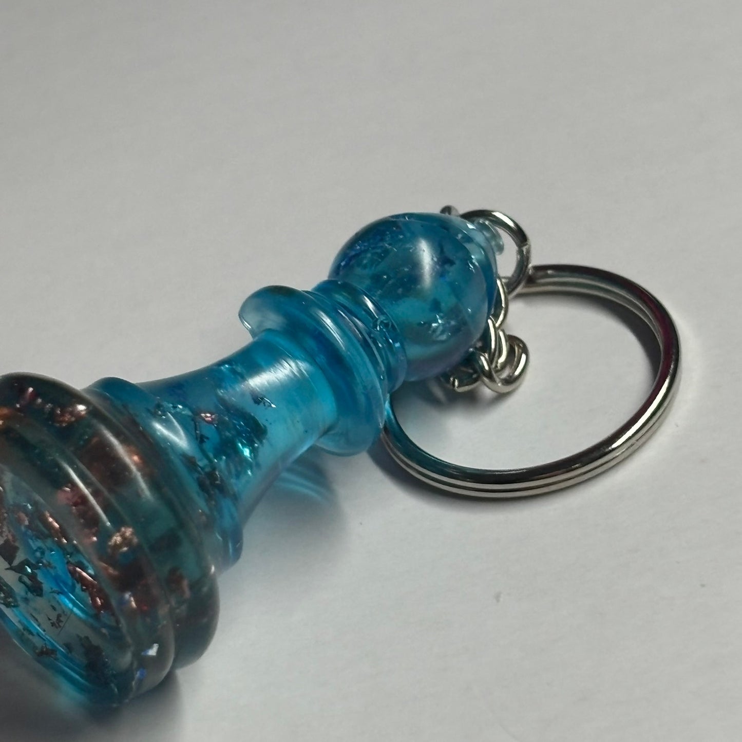 Blue Crystal Bishop - Handmade Resin Keychain