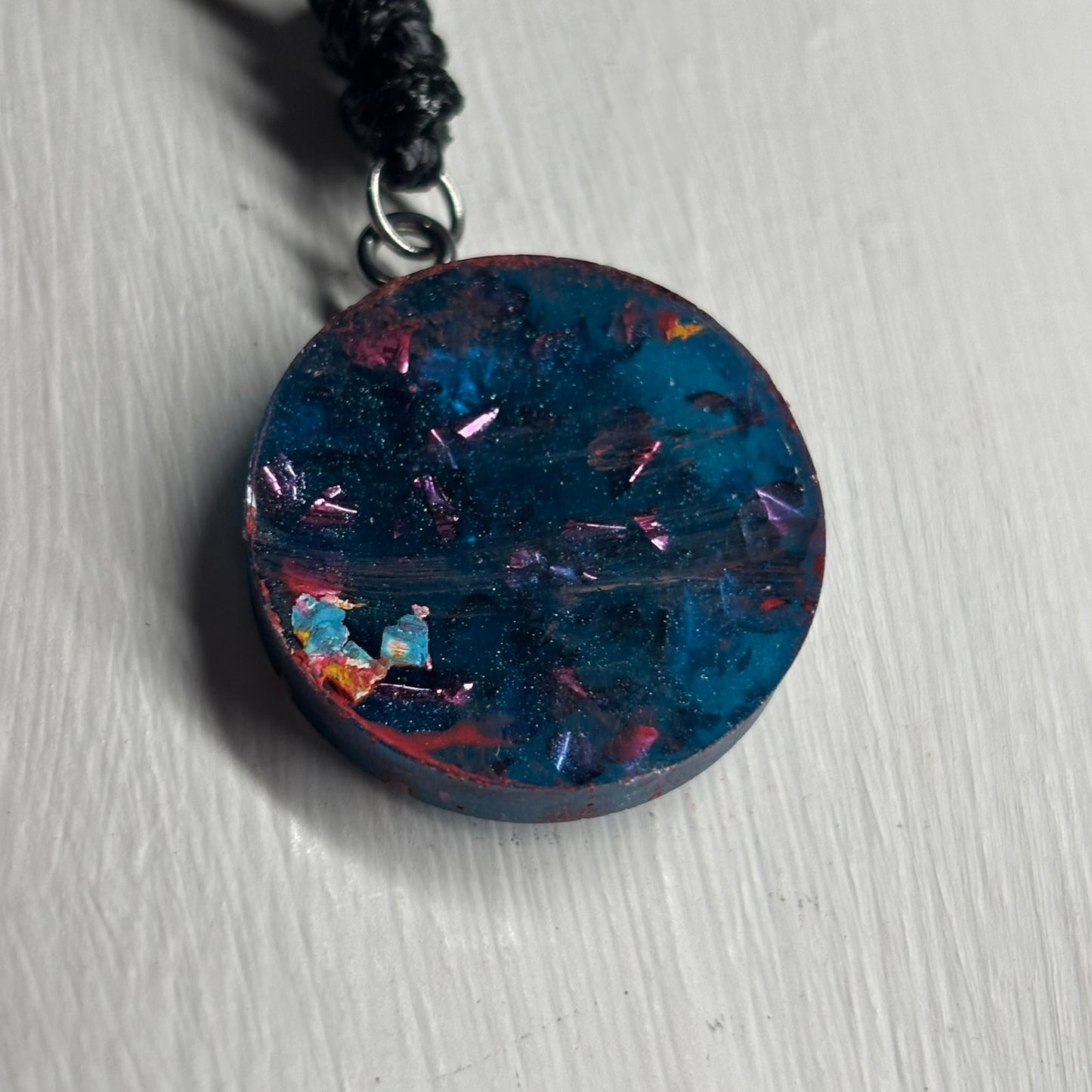 Blue Knight - Handmade Resin Chess Necklace