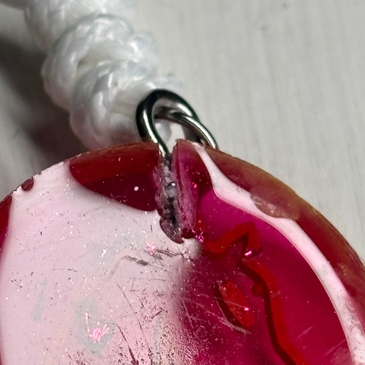 Cherry Red Knight - Handmade Resin Chess Necklace