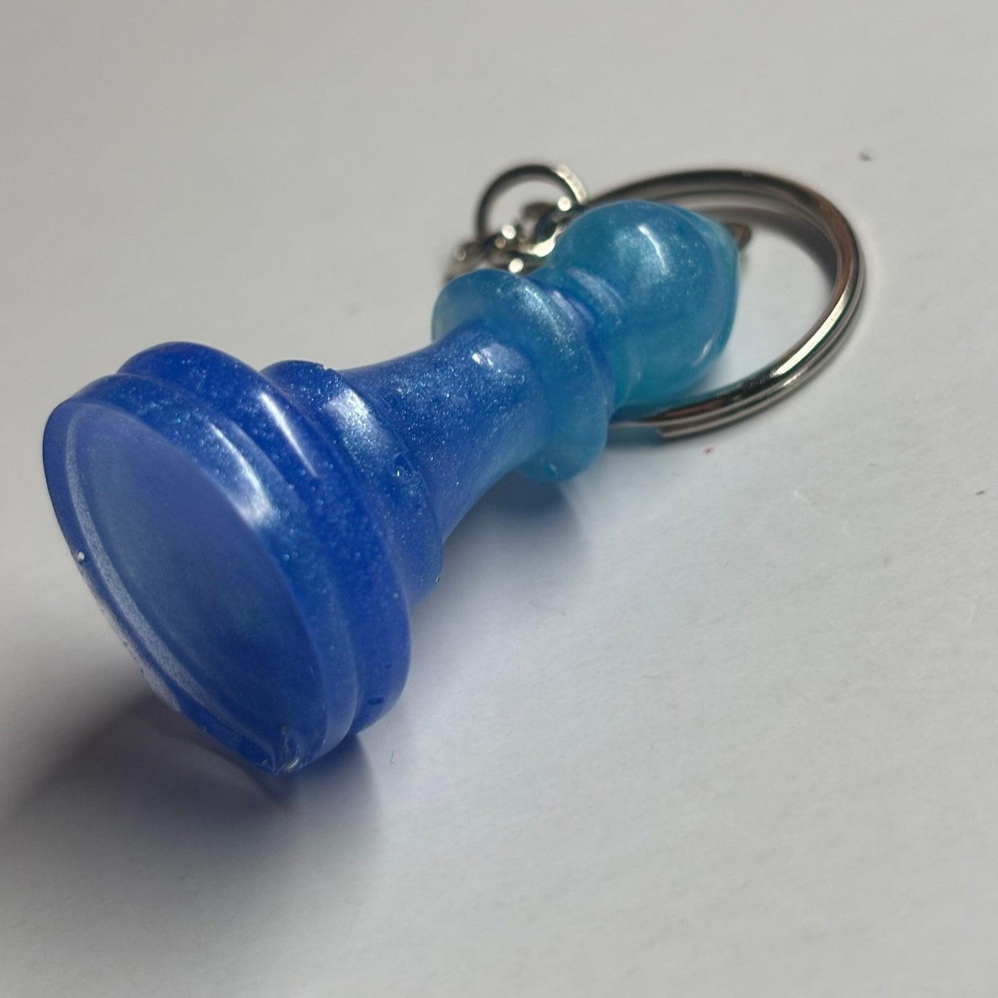 Ice Blue Bishop - Handmade Resin Keychain