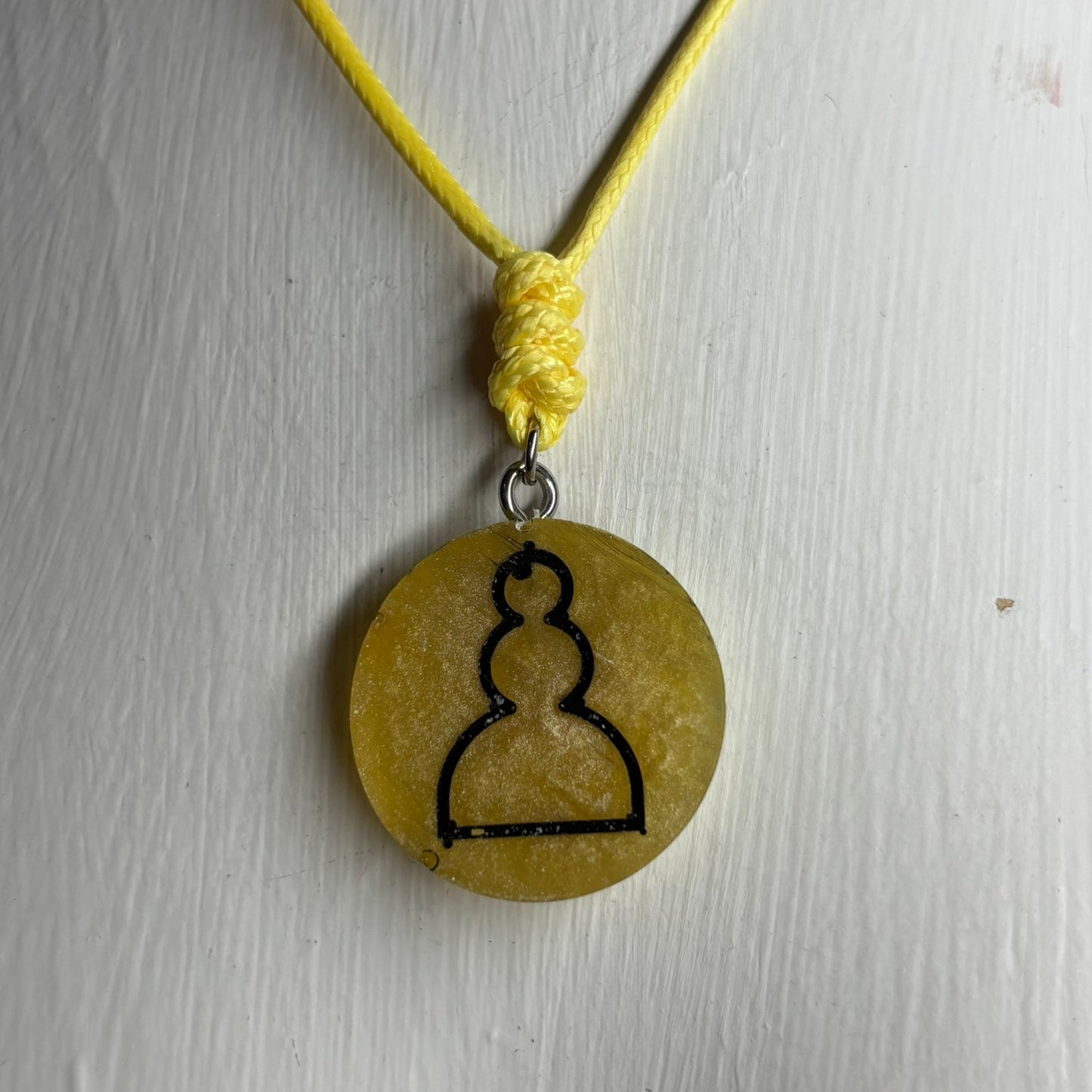 Banana Yellow Pawn - Handmade Resin Chess Necklace