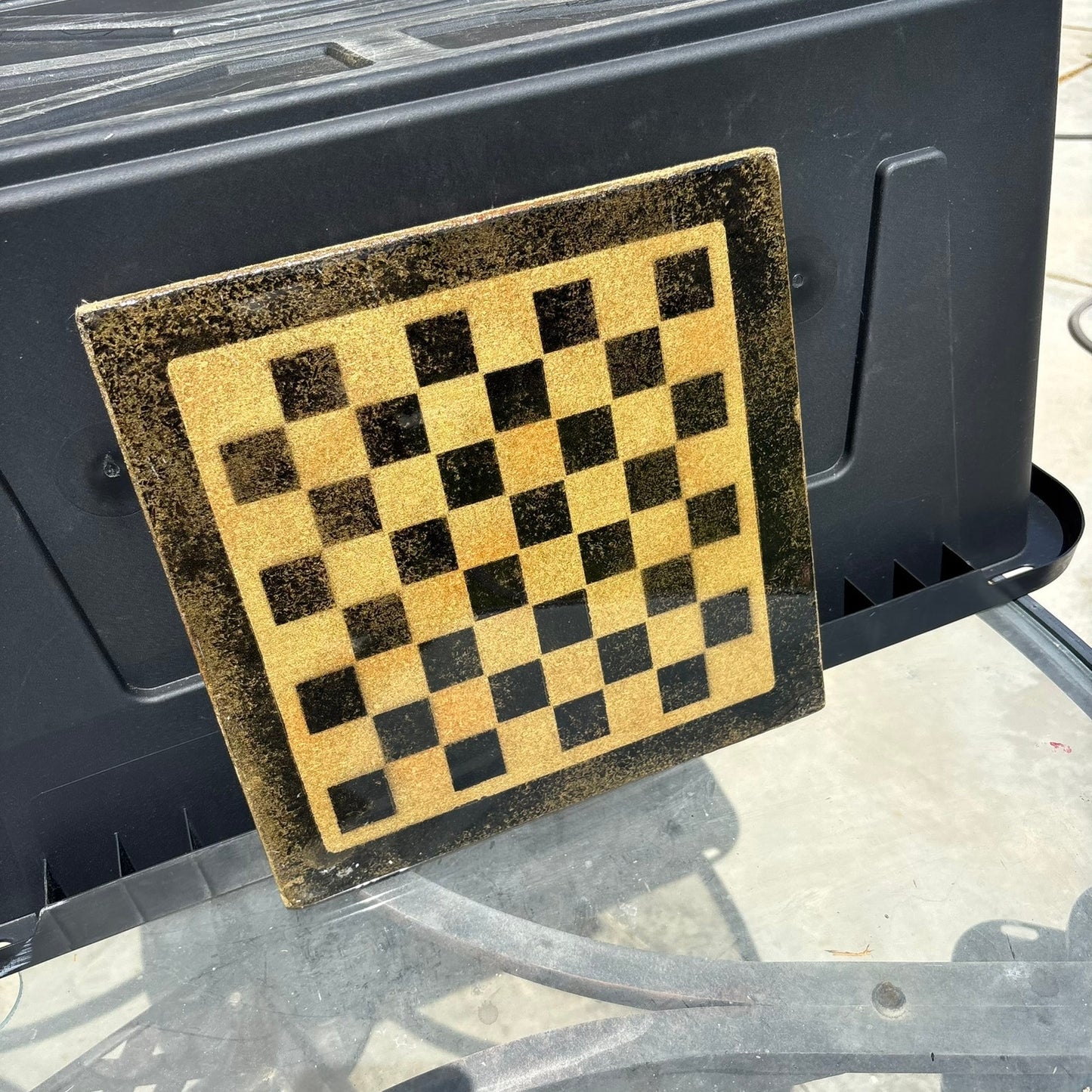 Gold & Black - Resin Coated Chess Board
