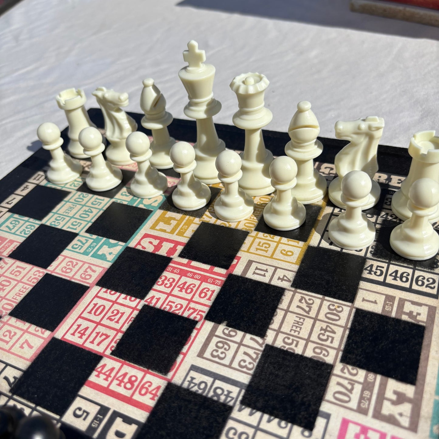 Numbers Game - Scrapbook Chess Set