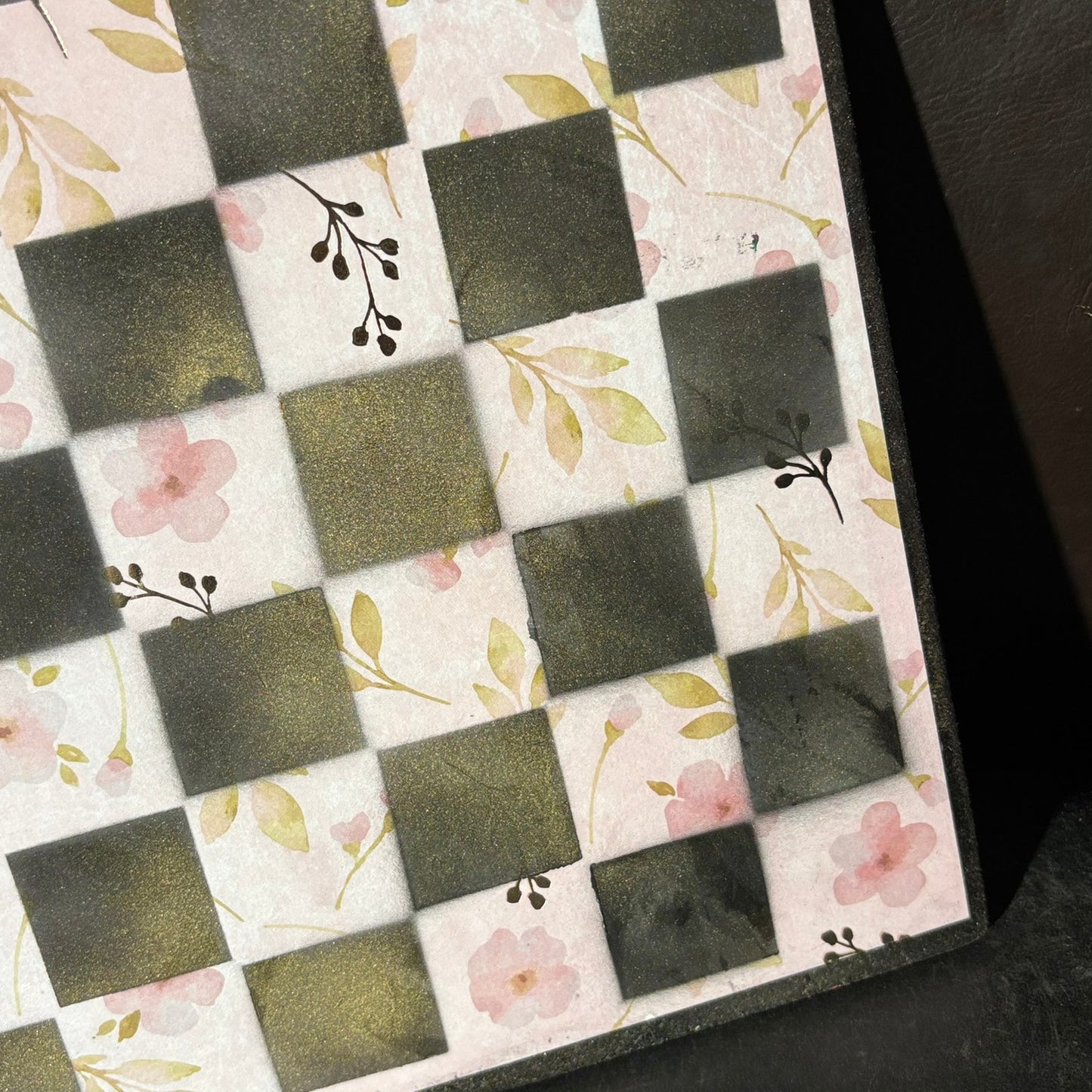 Soft Pink - Scrapbook Chess Board