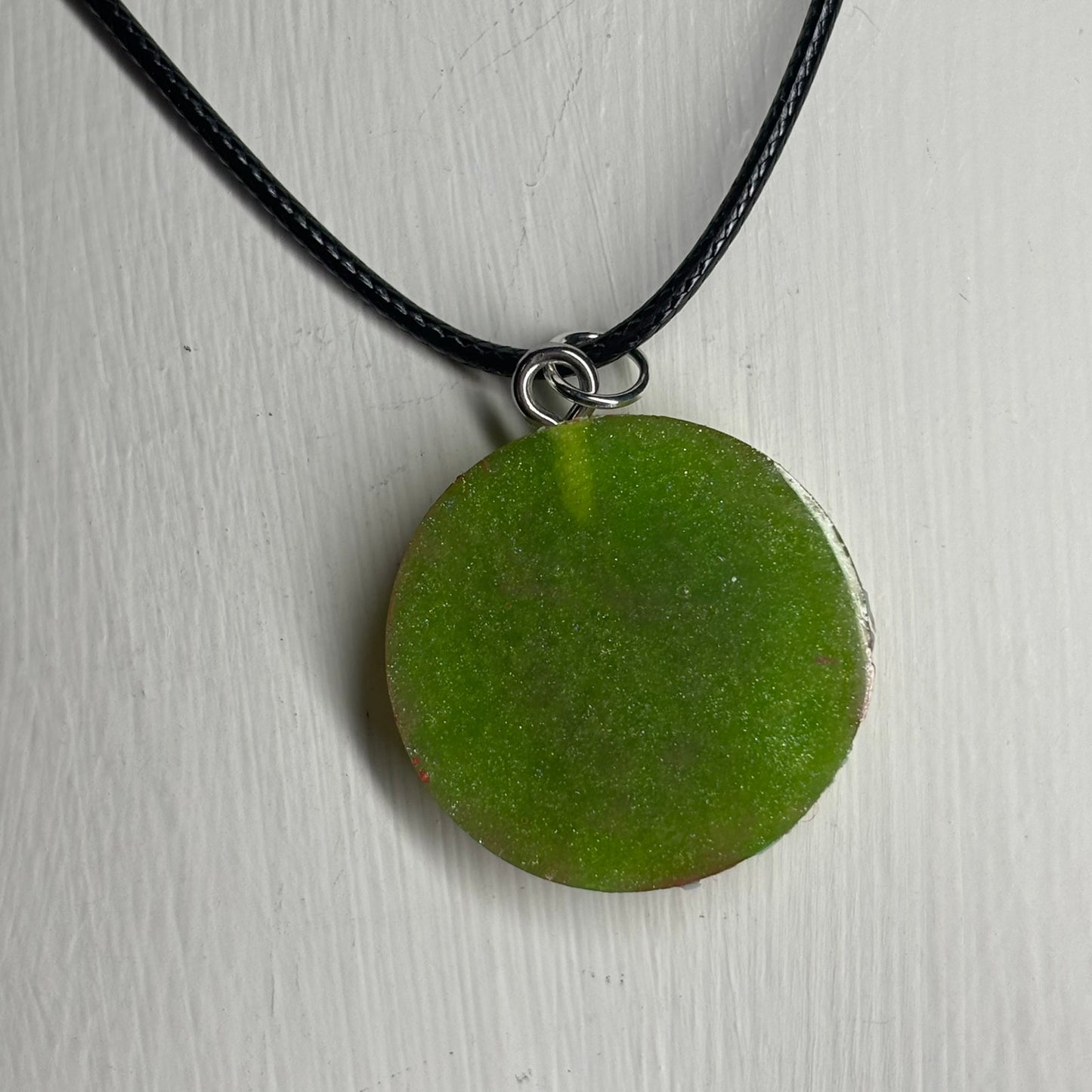 Stained Red Queen - Handmade Resin Chess Necklace