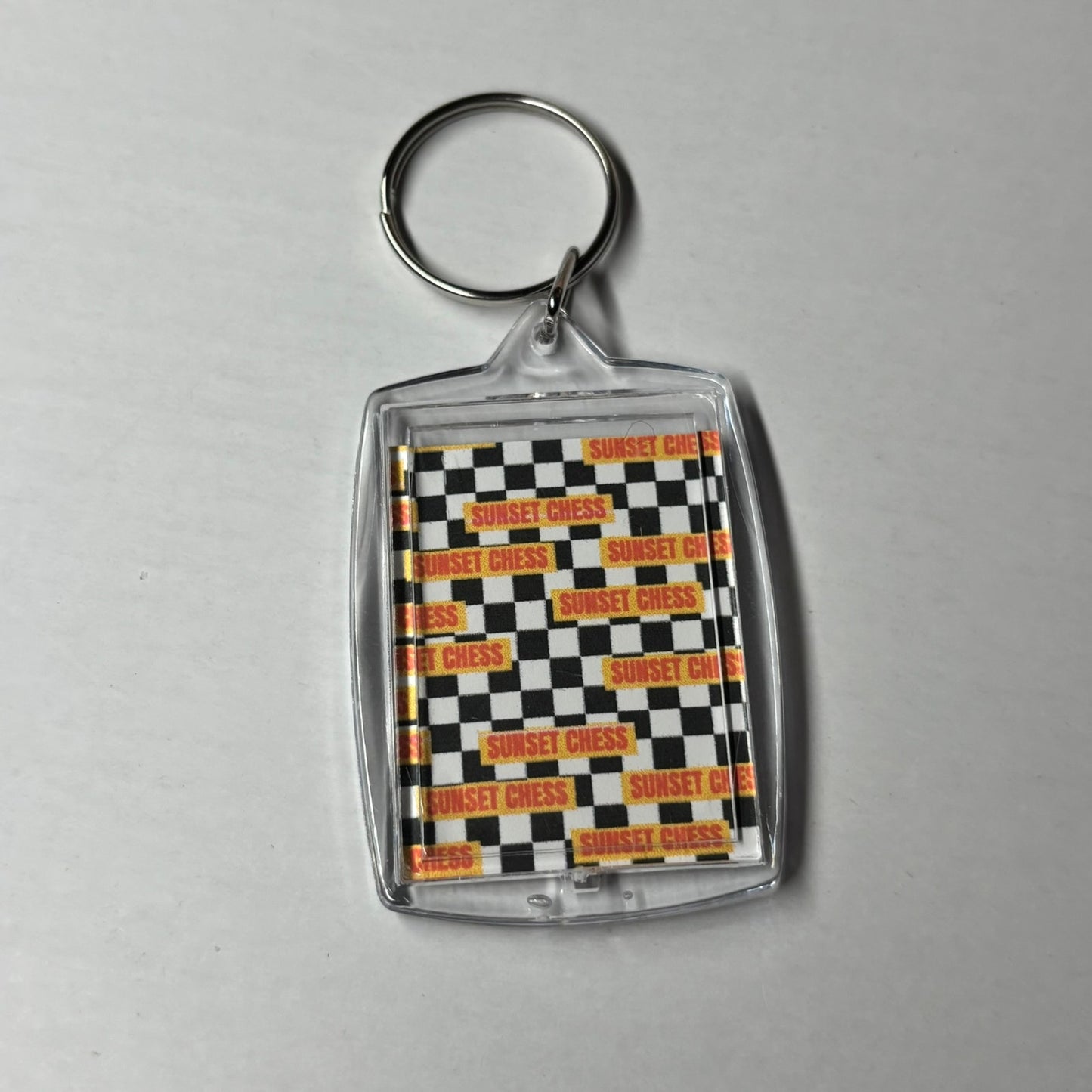 A Good Game Of Strategy - Sunset Chess Photo Keychain
