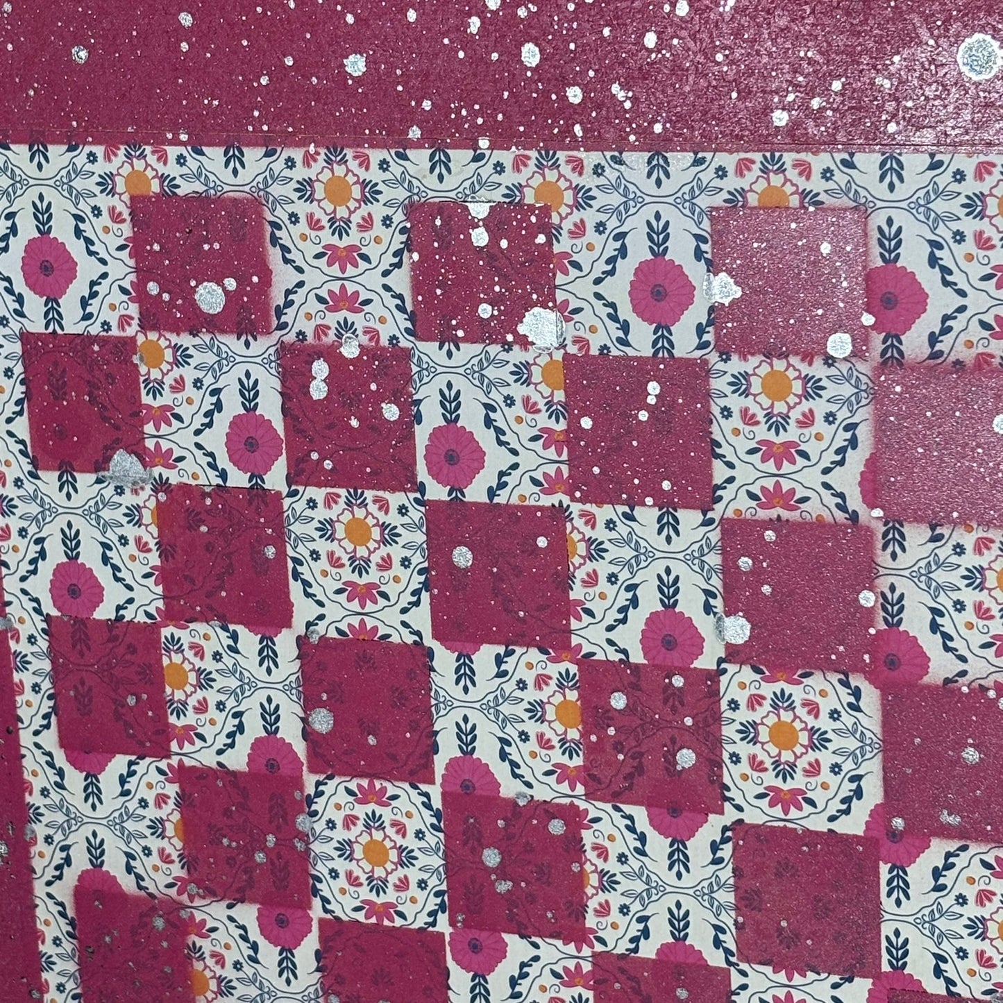 Pink Vintage Pattern - Large Scrapbook Chess Board