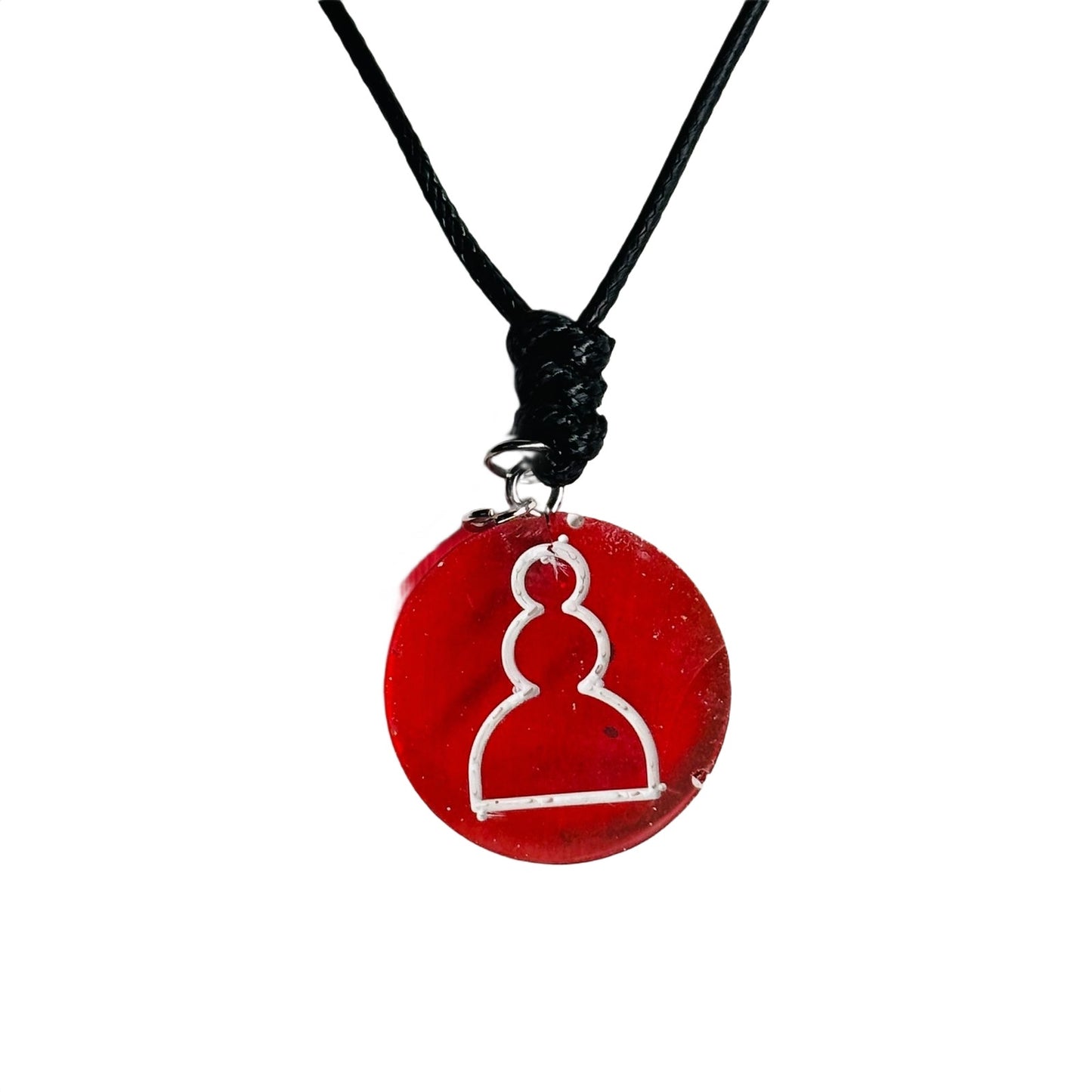 Cherry Pawn - Handmade Resin Chess Necklace