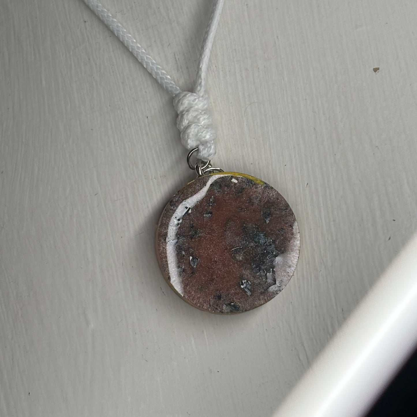 Simple Yellow Queen - Handmade Resin Chess Necklace