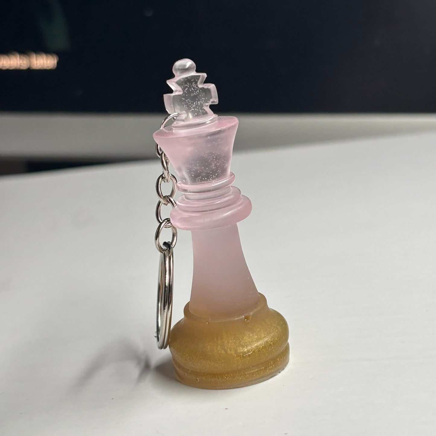 Splendid Pink King - Handmade Resin Keychain