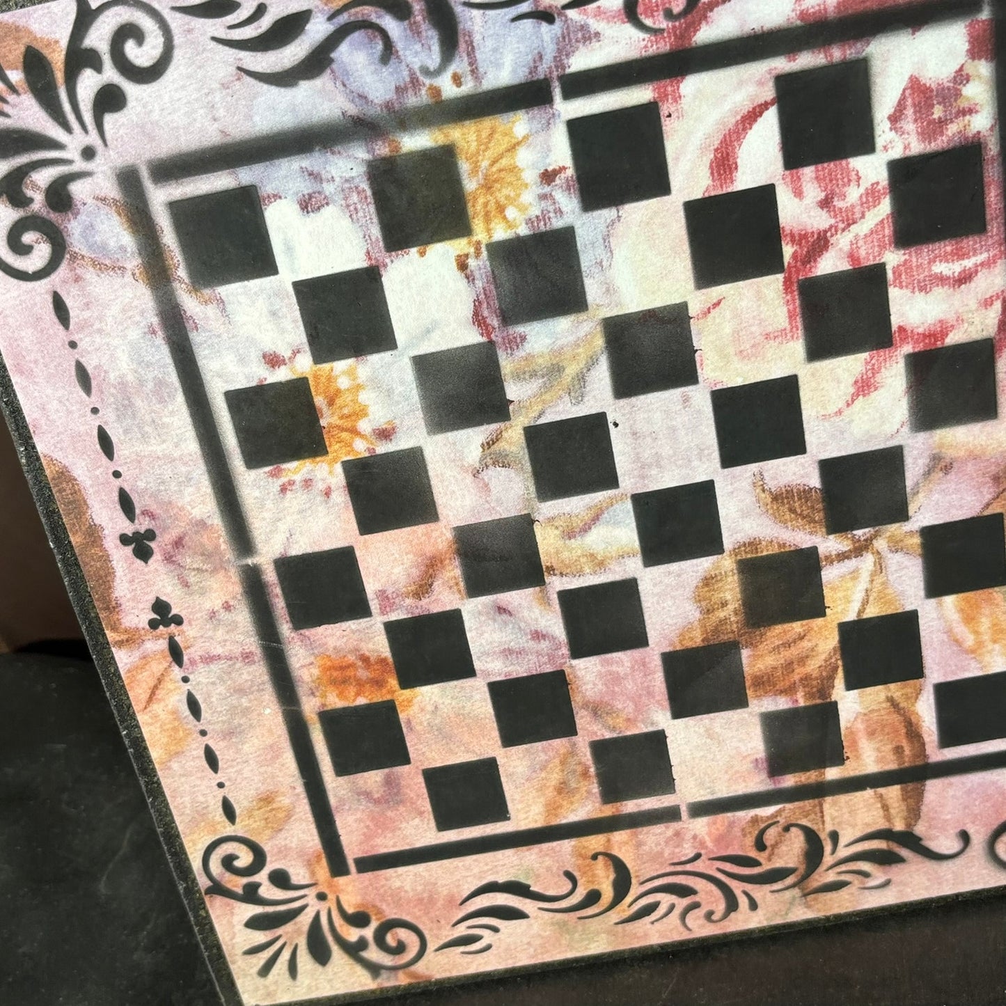 Splendid Pink - Scrapbook Chess Board