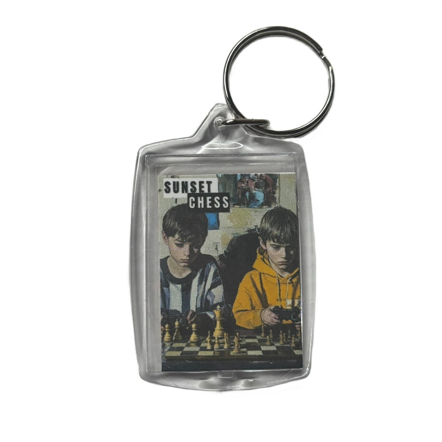 Brotherly Love - Chess  Photo Keychain