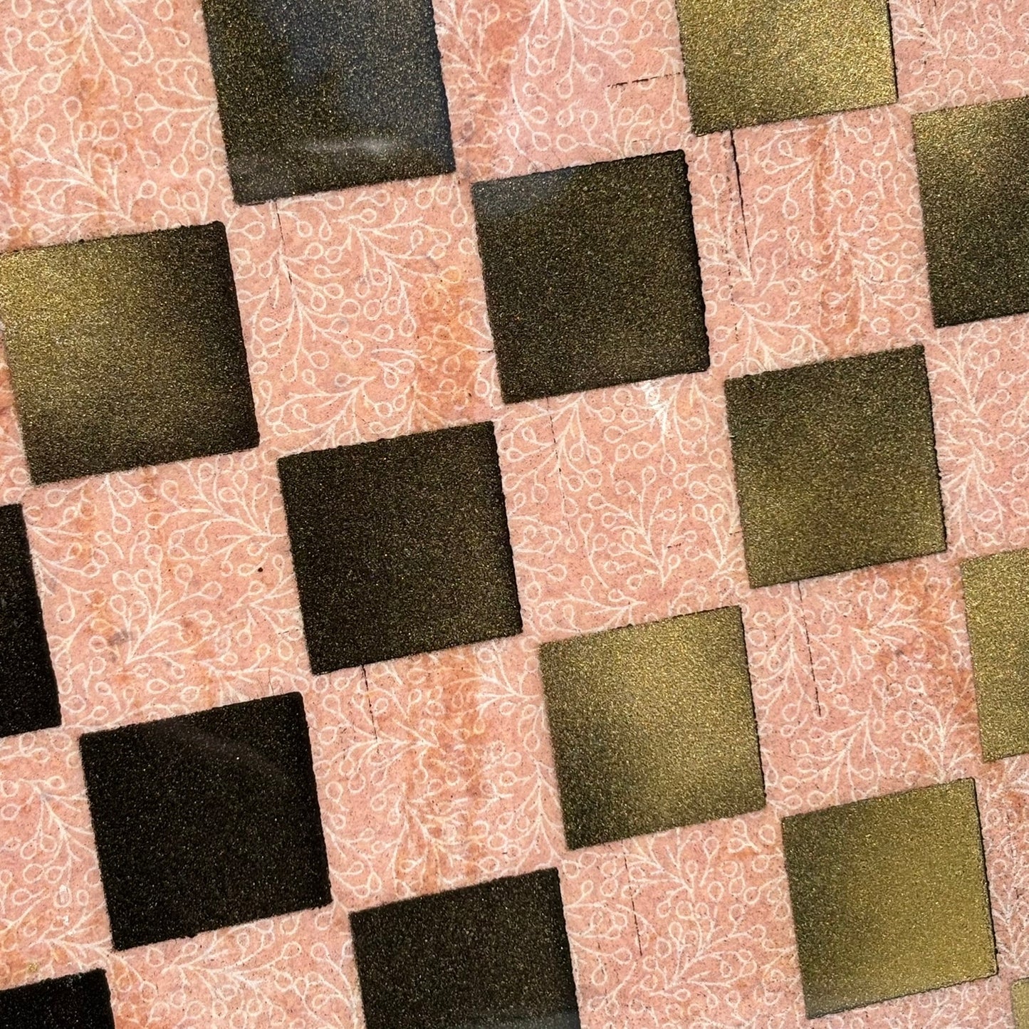 Peach Pink - Resin Coated Chess Board