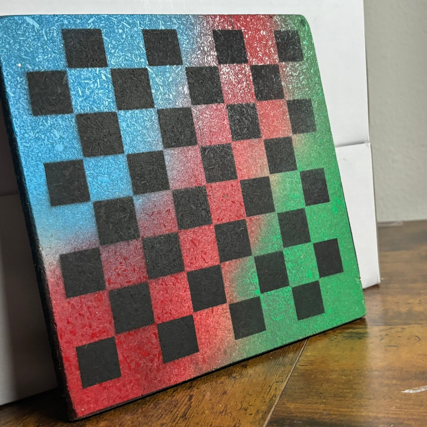 Rainbow Mix - Painted Double Sided Chess Board