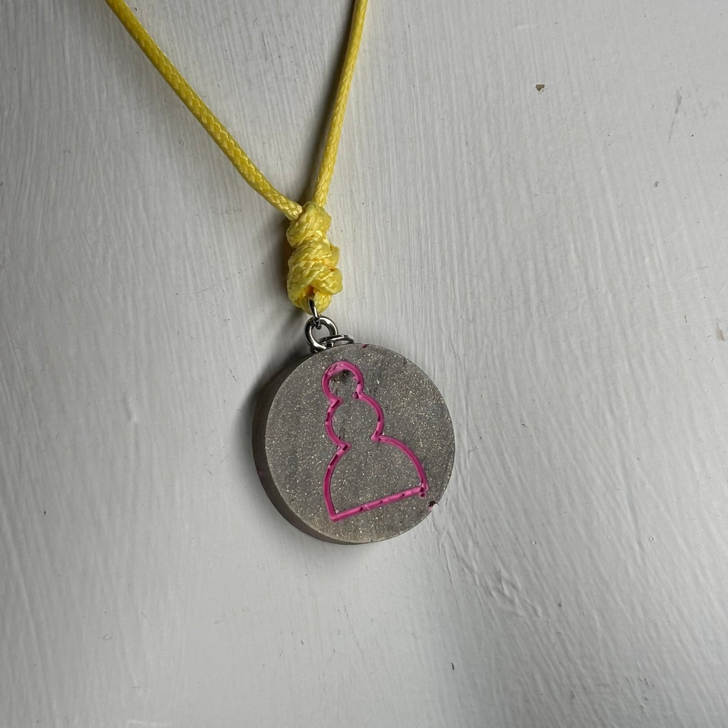 Mystic Green Pawn - Handmade Resin Chess Necklace