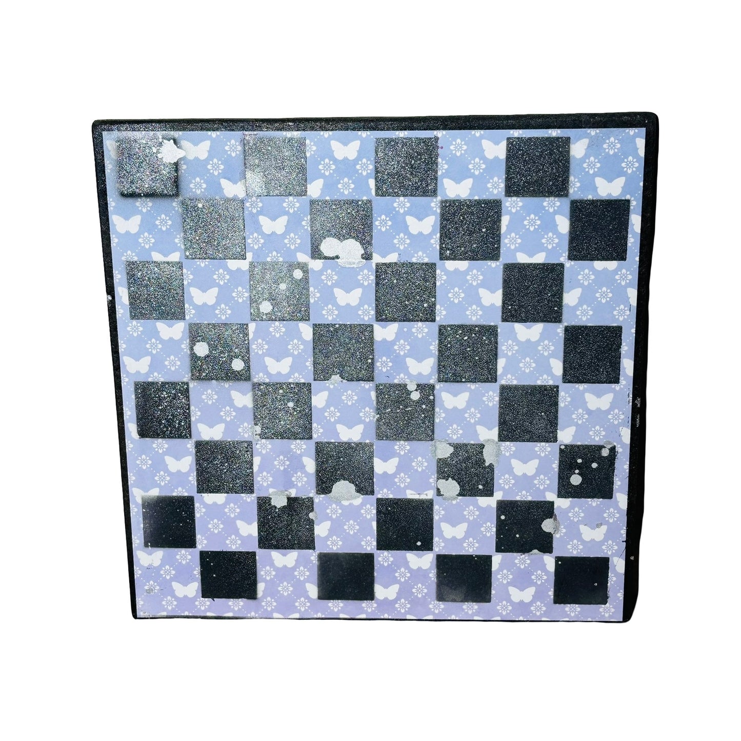 Light Purpled Butterflies - Scrapbook Chess Board