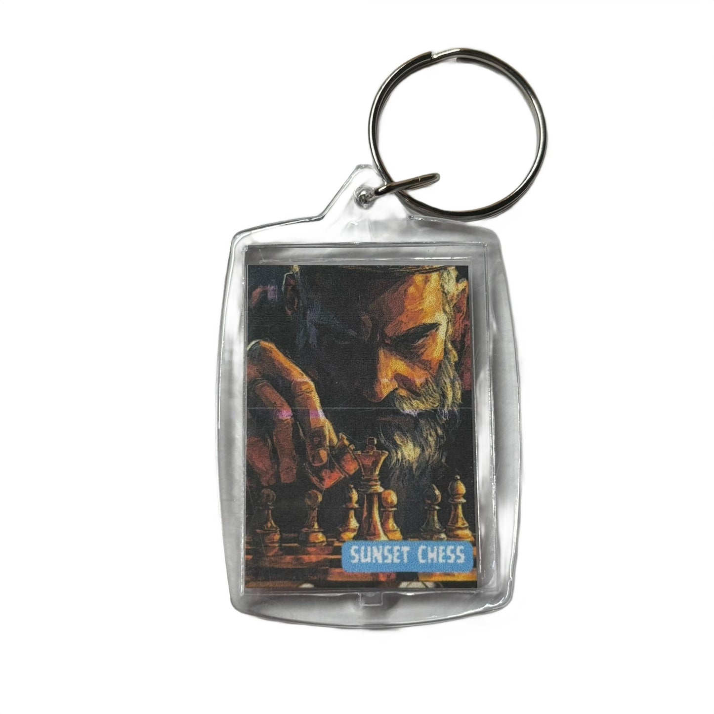 The Thinker - Chess  Photo Keychain