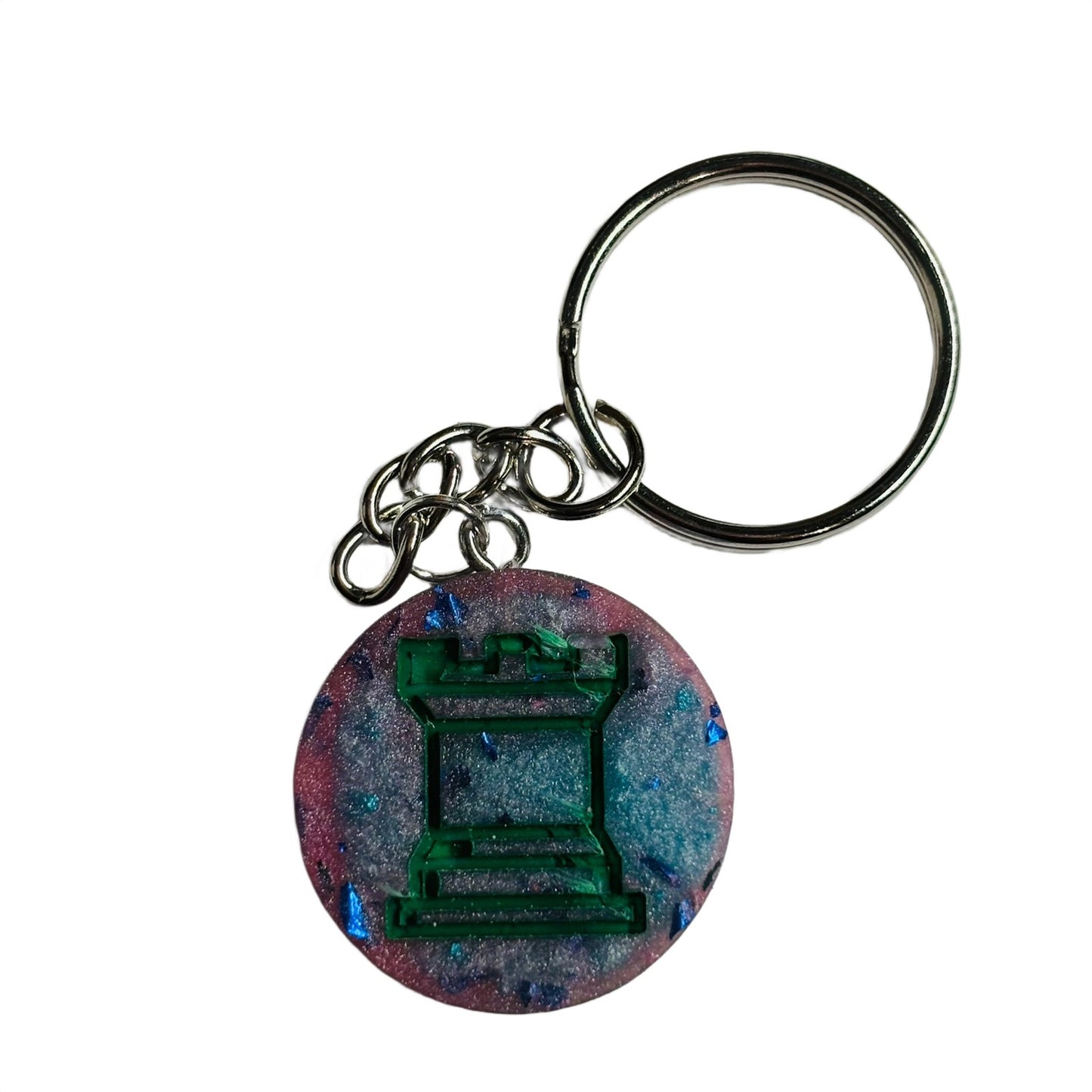 Galaxy Rook - Handmade Resin Keychain