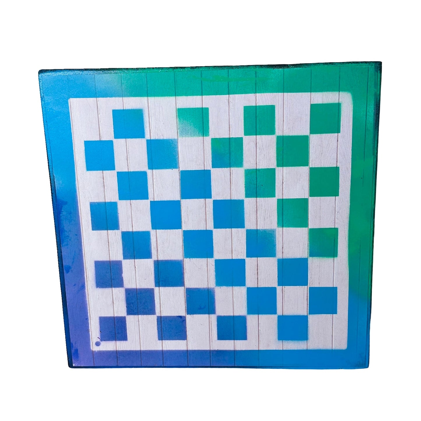 Green Blue Hue - Scrapbook Chess Board