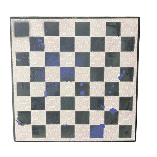 Pink Bows - Scrapbook Chess Board