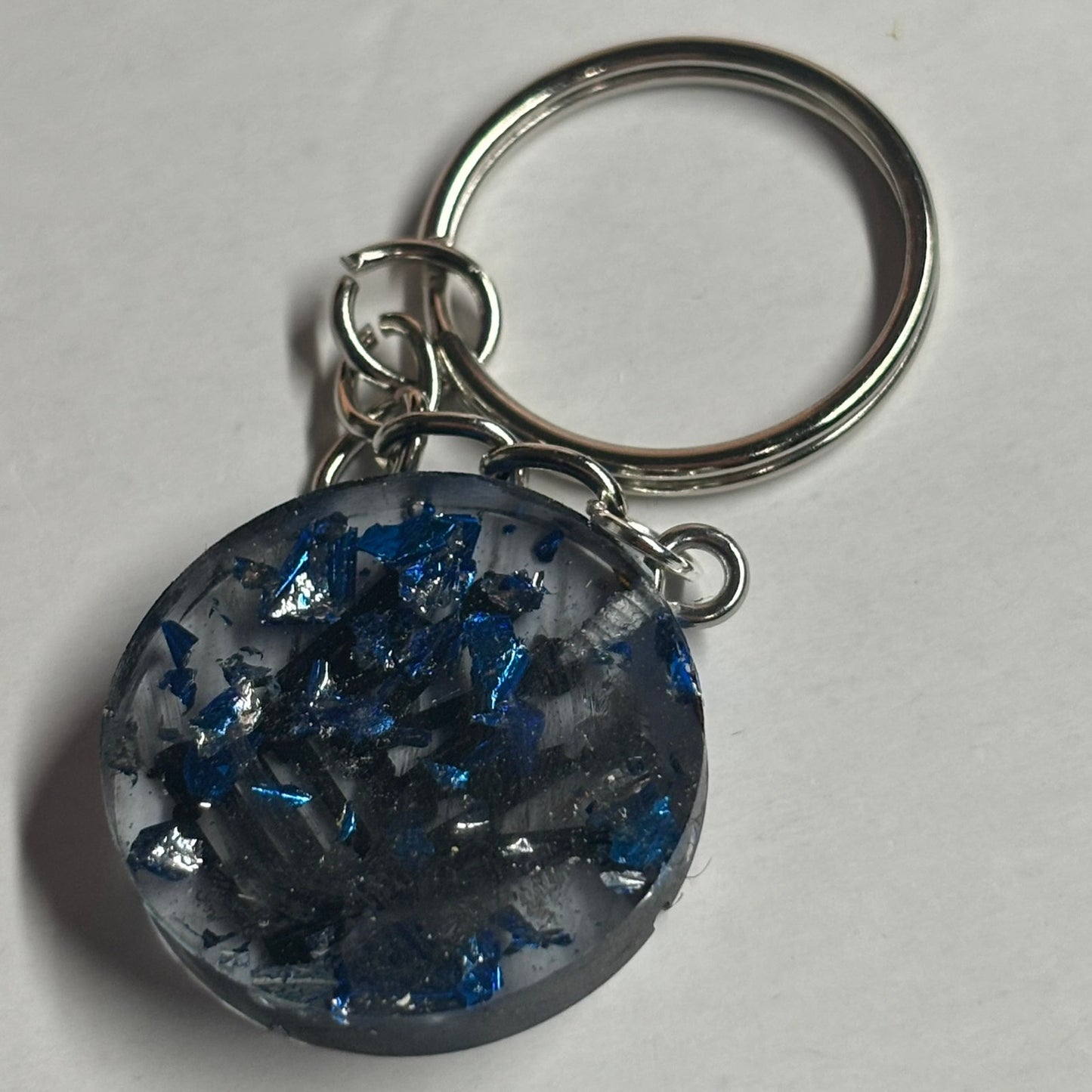 Blue Sparkle Queen - Handmade Resin Keychain