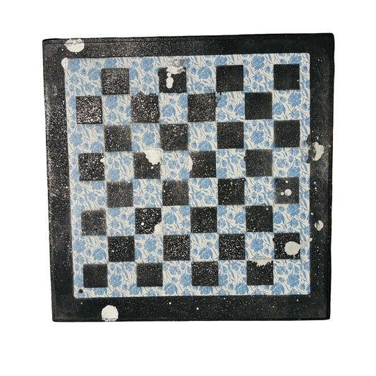 Blue Flowers - Scrapbook Chess Board
