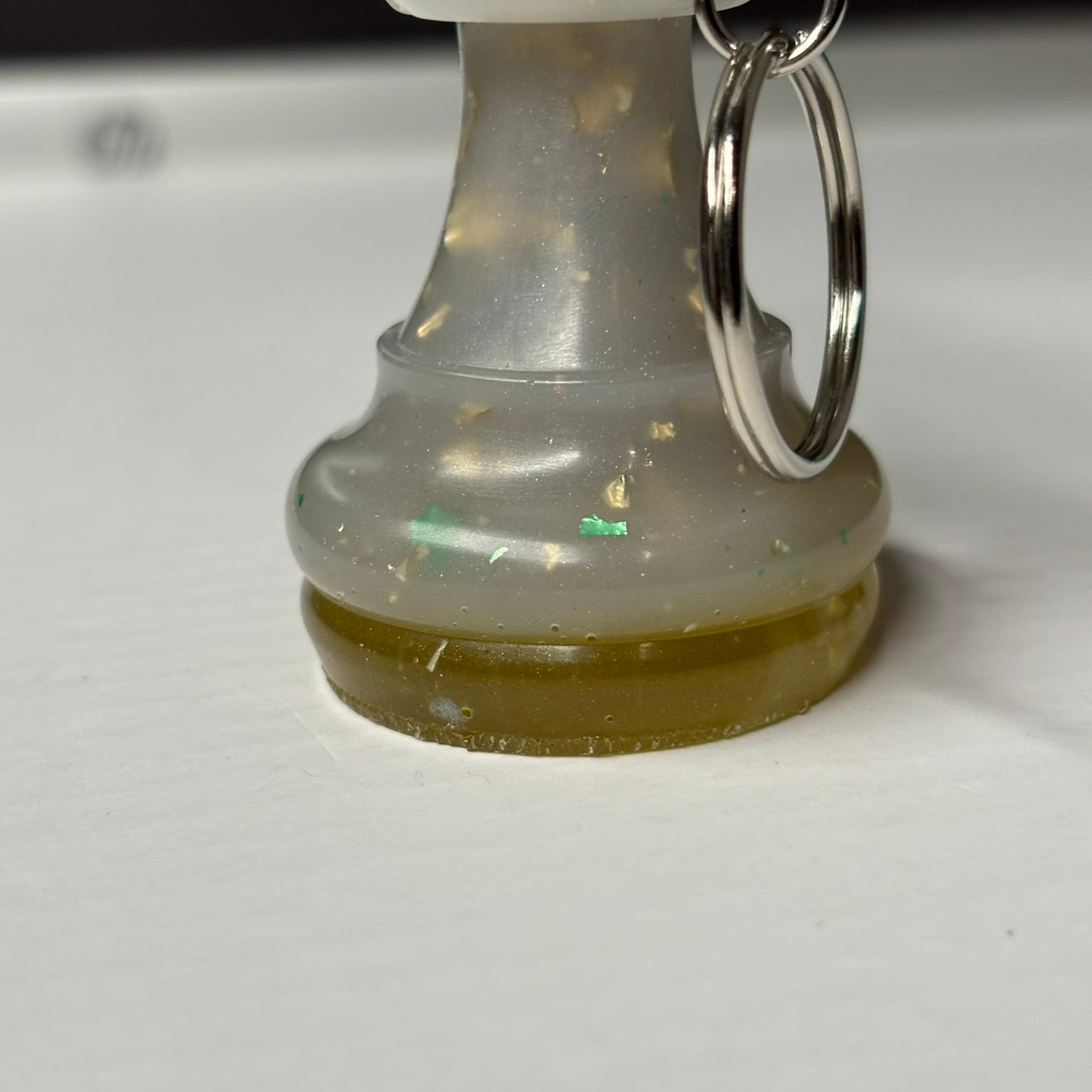 Iced Royal Bishop - Handmade Resin Keychain - Large Edition