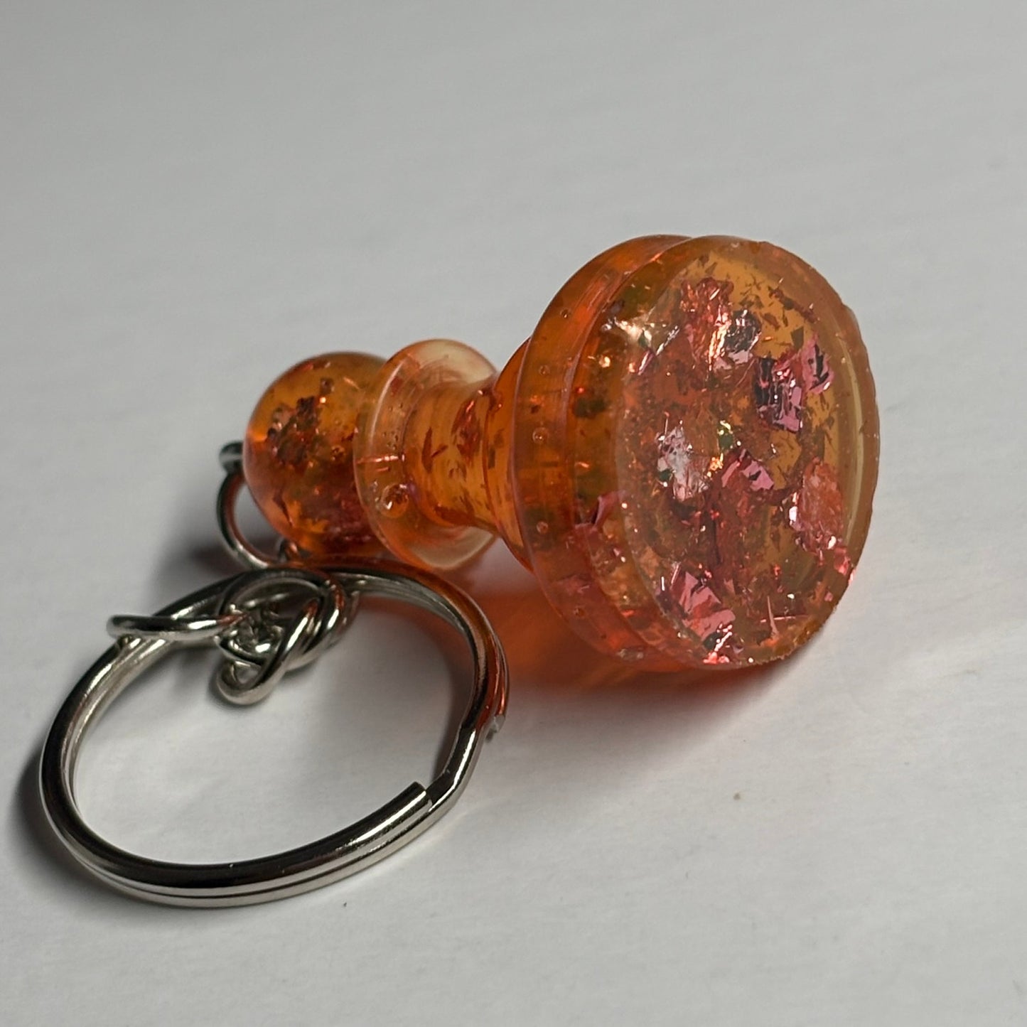 Orange Royal Pawn - Handmade Resin Keychain