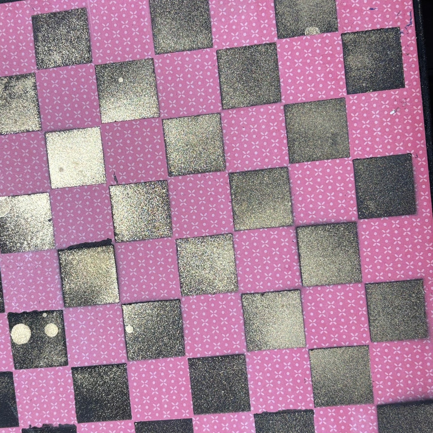 Pink Red Pattern - Scrapbook Chess Board