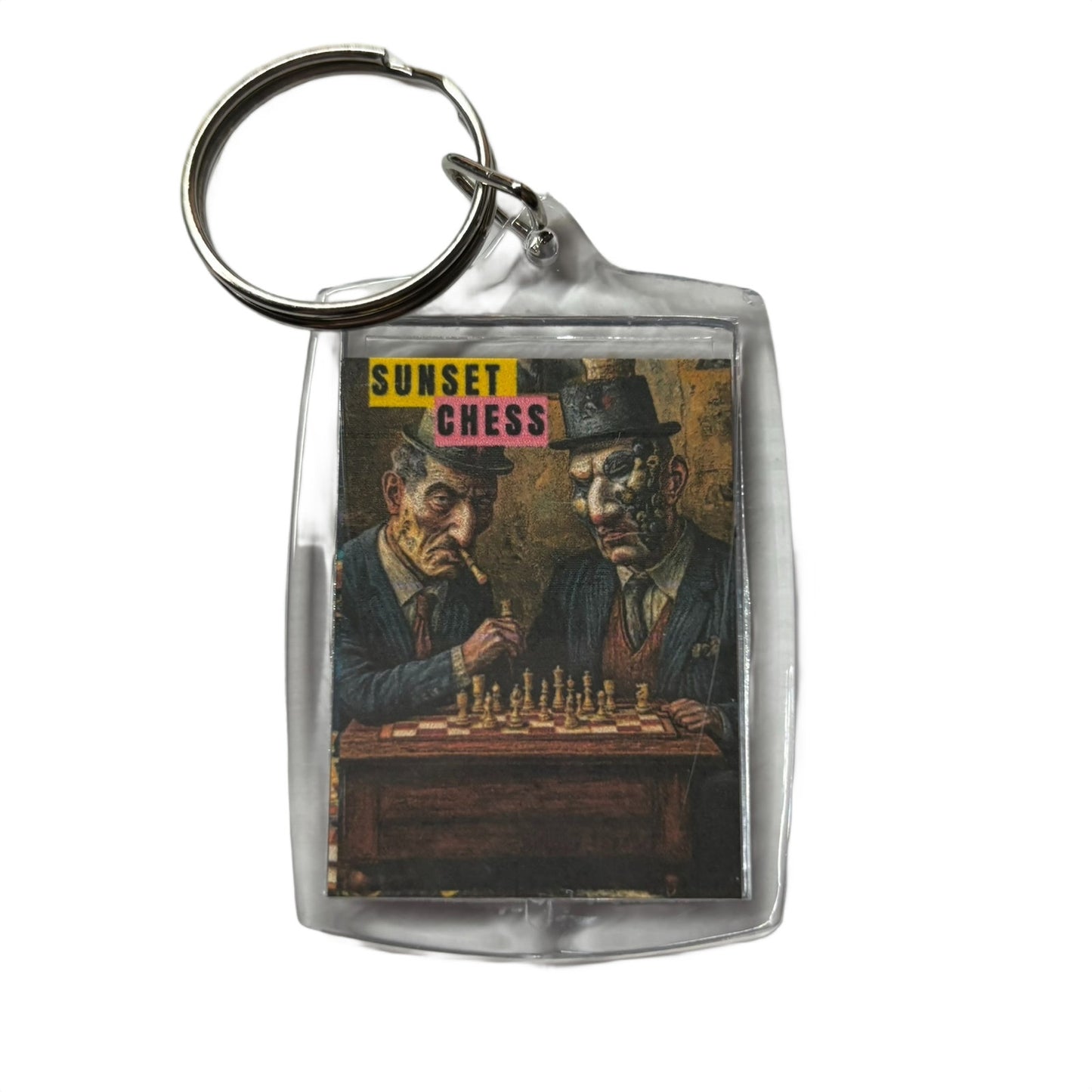 Political Game - Chess  Photo Keychain
