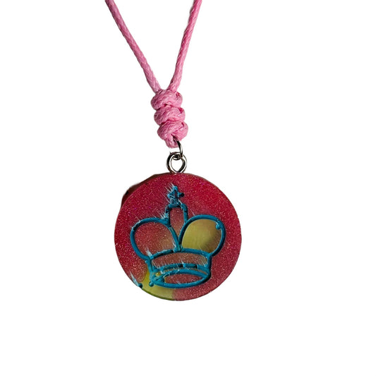 Vintage Retro King - Handmade Resin Chess Necklace
