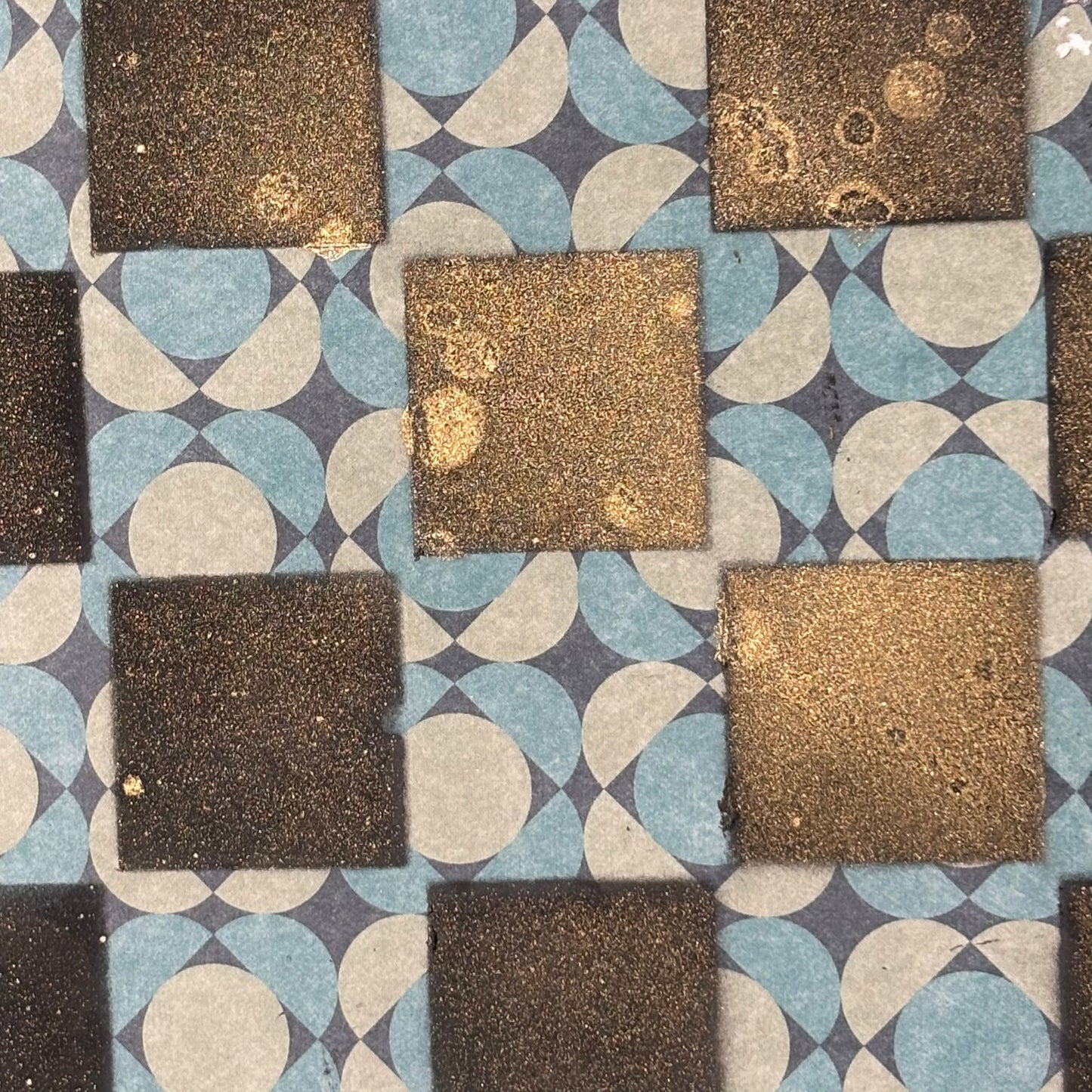 Blue Golden Hue Pattern - Scrapbook Chess Board