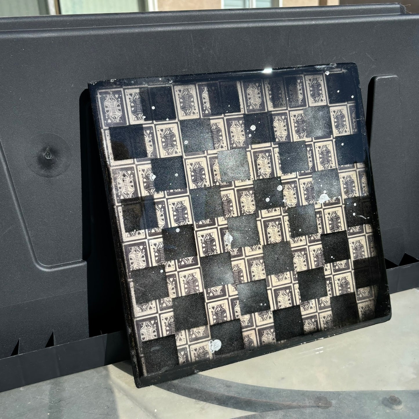 Vintage Queens - Resin Coated Chess Board