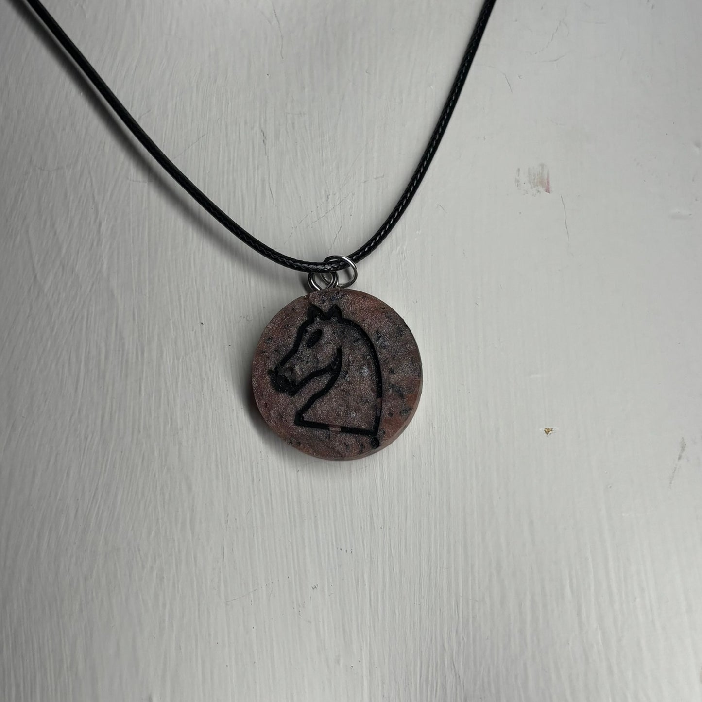 Luxurious Knight - Handmade Resin Chess Necklace