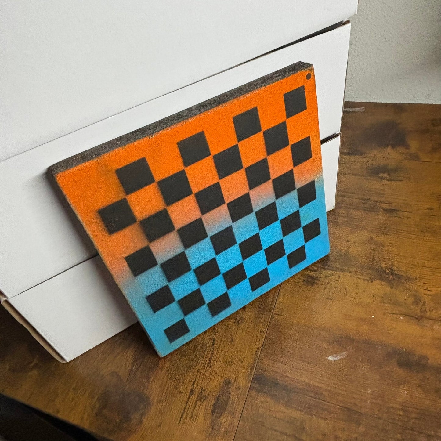 Blue & Blue - Painted Double Sided Chess Board